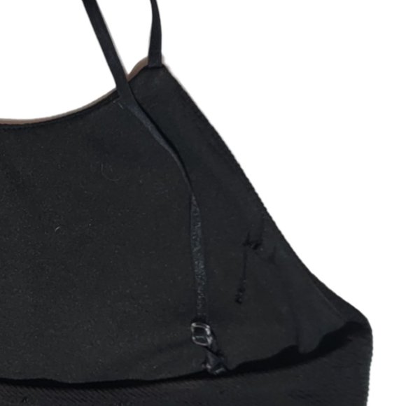 Black Revamped By Sirens Textured Halter Neck Top Crop Top Slim Fit Size XS - Picture 7 of 9